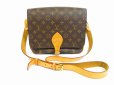 Photo1: LOUIS VUITTON Monogram Leather Brown Cross-body Bag Cartouchiere GM #5121 (1)