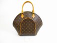 Photo1: LOUIS VUITTON Monogram Leather Brown Hand Bag Purse Ellipse MM #5128 (1)