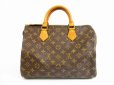 Photo1: LOUIS VUITTON Vintage Monogram Leather Brown Hand Bag Purse Speedy30 #5131 (1)