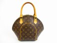 Photo2: LOUIS VUITTON Monogram Leather Brown Hand Bag Purse Ellipse PM #5132 (2)