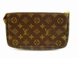 Photo2: LOUIS VUITTON Monogram Leather Brown Murakami Cherry Accessories Pouch #5133 (2)