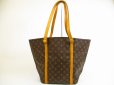 Photo1: LOUIS VUITTON Monogram Leather Brown Tote&Shoppers Bag Sac Shopping #5136 (1)