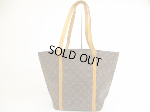 Photo1: LOUIS VUITTON Monogram Leather Brown Tote&Shoppers Bag Sac Shopping #5136