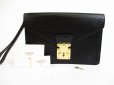 Photo1: LOUIS VUITTON Epi Leather Blacks Clutch Bag Purse Sellier Dragonne #5137 (1)