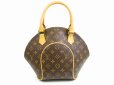 Photo2: LOUIS VUITTON Monogram Leather Brown Hand Bag Purse Ellipse PM #5138 (2)