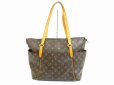 Photo1: LOUIS VUITTON Monogram Leather Brown Tote&Shoppers Bag Totally MM #5139 (1)