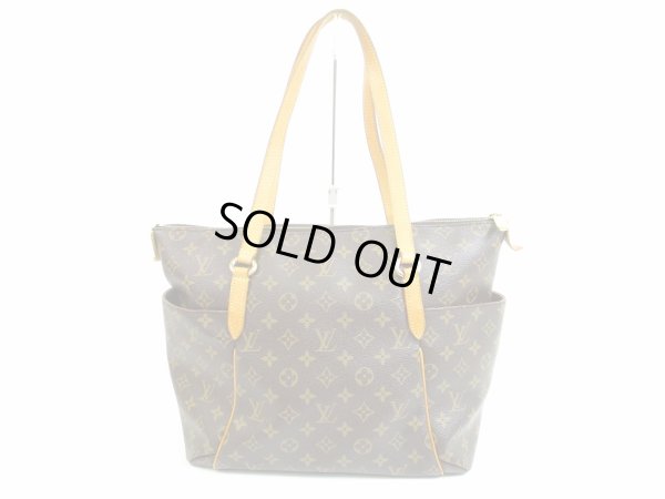 Photo1: LOUIS VUITTON Monogram Leather Brown Tote&Shoppers Bag Totally MM #5139