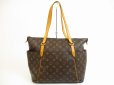 Photo2: LOUIS VUITTON Monogram Leather Brown Tote&Shoppers Bag Totally MM #5139 (2)