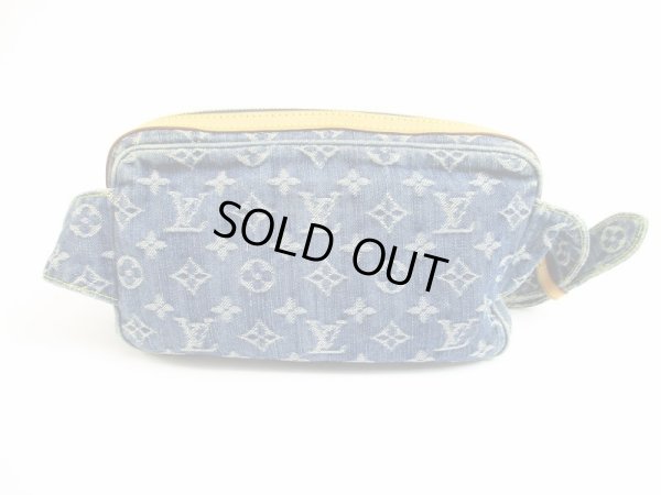 Photo2: LOUIS VUITTON Monogram Denim Blue Fanny&Waist Packs Bum Bag #5140