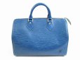 Photo2: LOUIS VUITTON Epi Leather Blue Hand Bag Purse Speedy30 #5141 (2)