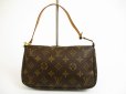 Photo1: LOUIS VUITTON Monogram Leather Brown Accessories Pouch Pochette #5143 (1)