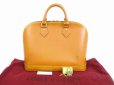 Photo1: Rare LOUIS VUITTON Nomade Leather Brown Hand Bag Purse Alma #5144 (1)