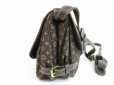 Photo3: LOUIS VUITTON Mini Lin Canvas Brown Messenger&Cross-body Bag Saumur30 #5146