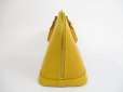 Photo3: LOUIS VUITTON Epi Leather Yellow Hand Bag Purse Alma #5158