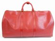 Photo2: LOUIS VUITTON Epi Leather Red Duffle&Gym Bag Boston Bag Keepall 55 #5172 (2)