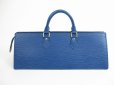 Photo2: LOUIS VUITTON Epi Leather Blue Hand Bag Purse Sac Triangle #5173 (2)