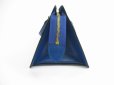 Photo4: LOUIS VUITTON Epi Leather Blue Hand Bag Purse Sac Triangle #5173