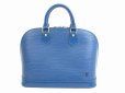 Photo1: LOUIS VUITTON Epi Leather Blue Hand Bag Purse Alma #5193 (1)