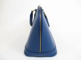 Photo3: LOUIS VUITTON Epi Leather Blue Hand Bag Purse Alma #5193