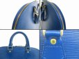 Photo8: LOUIS VUITTON Epi Leather Blue Hand Bag Purse Alma #5193