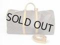 LOUIS VUITTON Monogram Leather Brown Gym Bag Keepall 60 Bandouliere #5197