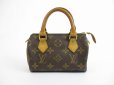 Photo2: LOUIS VUITTON Monogram Leather Brown Hand Bag Mini Speedy #5200 (2)