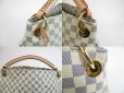 Photo8: LOUIS VUITTON Damier Azur Leather White Hobo Shoulder Bag Artsy MM #5203