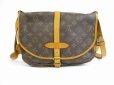 Photo2: LOUIS VUITTON Monogram Leather Brown Cross-body Bag Saumur MM 30 #5208 (2)