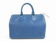 Photo2: LOUIS VUITTON Epi Leather Blue Hand Bag Purse Speedy25 #5212 (2)