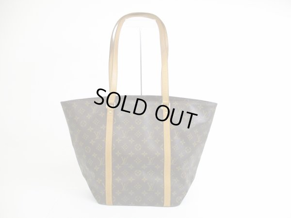 Photo1: LOUIS VUITTON Monogram Leather Brown Tote&Shoppers Bag Sac Shopping #5213