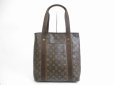 Photo1: LOUIS VUITTON Monogram Leather Brown Tote Bag Cabas Beaubourg #5219 (1)