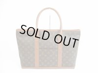 LOUIS VUITTON Vintage Monogram Leather Brown Tote&Shoppers Weekend PM #5220