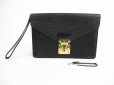 Photo1: LOUIS VUITTON Epi Leather Black Clutch Bag Purse Sellier Dragonne #5221 (1)