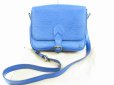 Photo1: LOUIS VUITTON Epi Leather Blue Cross-body Bag Cartouchiere #5225 (1)