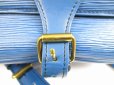 Photo11: LOUIS VUITTON Epi Leather Blue Cross-body Bag Cartouchiere #5225