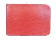 Photo1: LOUIS VUITTON Epi Leather Red Clutch Bag Document Case Purse #5226 (1)