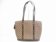 Photo1: LOUIS VUITTON Special Order Damier Leather Brown Tote&Shoppers Bag Babylone #5227 (1)