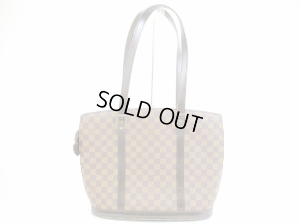 Photo1: LOUIS VUITTON Special Order Damier Leather Brown Tote&Shoppers Bag Babylone #5227