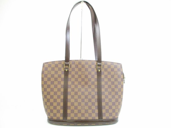 Photo2: LOUIS VUITTON Special Order Damier Leather Brown Tote&Shoppers Bag Babylone #5227