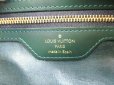 Photo10: LOUIS VUITTON Taiga Canvas&Leather Green Hand Bag Pouch Palana #5238