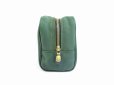 Photo3: LOUIS VUITTON Taiga Canvas&Leather Green Hand Bag Pouch Palana #5238