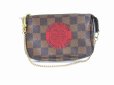 Photo1: LOUIS VUITTON Damier Leather T&B Mini Accessories Chain Pouch Pochette #5240 (1)