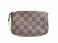 Photo2: LOUIS VUITTON Damier Leather T&B Mini Accessories Chain Pouch Pochette #5240 (2)