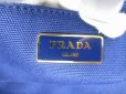 Photo10: PRADA Denim Blue Tote Bag Hand Bag Purse Canapa w/Strap #5243