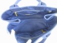 Photo7: PRADA Denim Blue Tote Bag Hand Bag Purse Canapa w/Strap #5243