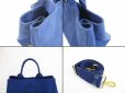 Photo8: PRADA Denim Blue Tote Bag Hand Bag Purse Canapa w/Strap #5243