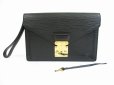 Photo1: LOUIS VUITTON Epi Leather Black Clutch Bag Purse Sellier Dragonne #5246 (1)