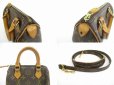 Photo8: LOUIS VUITTON Monogram Leather Brown Hand Bag Mini Speedy w/Strap #5251