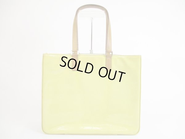 Photo2: LOUIS VUITTON Vernis Patent Leather Yellow Tote&Shoppers Bag Colombus #5263