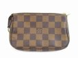 Photo2: LOUIS VUITTON Damier Leather Mini Accessories Chain Pouch Purse #5276 (2)